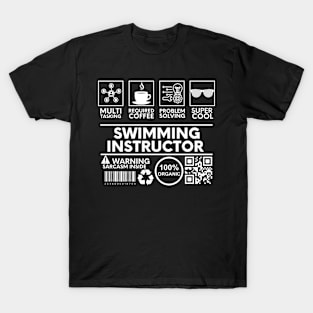 Swimming Instructor  black T-Shirt